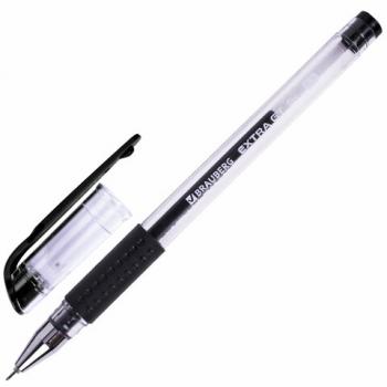 Ручка гелевая с грипом BRAUBERG "EXTRA GT NEEDLE", ЧЕРНАЯ, игольчатый узел 0,5 мм, линия 0,35 мм, 143918 - Премиум Сервис