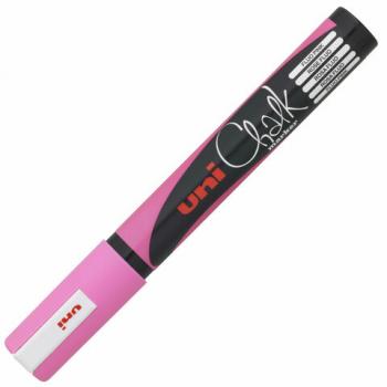 Маркер меловой UNI Chalk, 1,8-2,5 мм, РОЗОВЫЙ, влагостираемый, для гладких поверхностей, PWE-5M F.PINK - Премиум Сервис