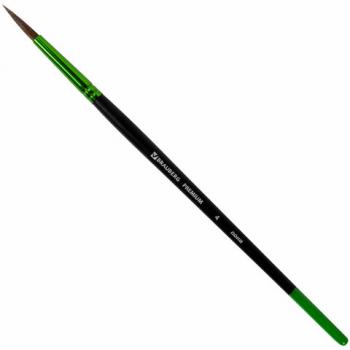 Кисть из ворса пони № 4, BRAUBERG PREMIUM, 200983 - Премиум Сервис