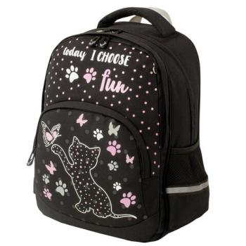 Рюкзак BRAUBERG SOFT, 2 отделения, 3 кармана, "Joyful kitten", СВЕТЯЩИЙСЯ, 40х31х15 см, 228791 - Премиум Сервис