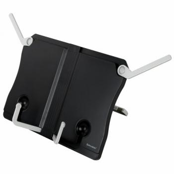 Подставка для книг и учебников BRAUBERG Black, регулируемый угол наклона, прочный ABS-пластик, 238062 - Премиум Сервис