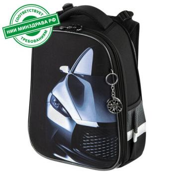 Ранец BRAUBERG PREMIUM, 2 отделения, с брелком, "Fast car", 38х29х16 см, 270600 - Премиум Сервис