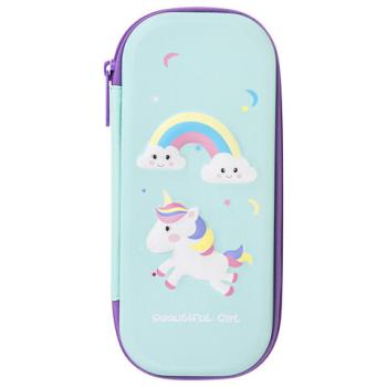 Пенал BRAUBERG, 1 отделение, 1 откидная планка, EVA 3D, 22х10х5 см, "Unicorn", 270699 - Премиум Сервис