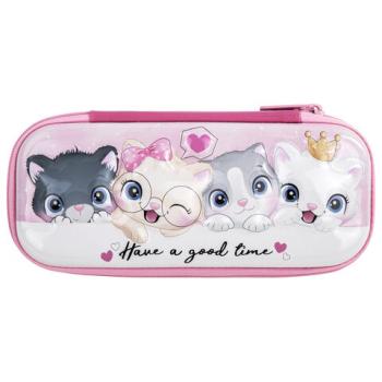 Пенал BRAUBERG, 1 отделение, 1 откидная планка, EVA 3D, 22х10х5 см, "Cats", 270700 - Премиум Сервис