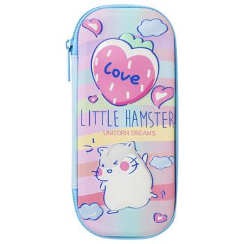 Пенал BRAUBERG, 1 отделение, 1 откидная планка, EVA 3D, 22х10х5 см, "Humster", 270702 - Премиум Сервис