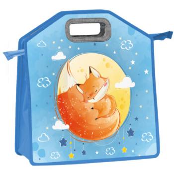 Папка-сумка ЮНЛАНДИЯ, 1 отделение, фетровые ручки, 34х30х11 см, "Moon fox", 270996 - Премиум Сервис