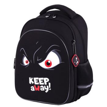 Рюкзак BRAUBERG OPTIMA, 2 отделения, с брелоком, "Keep away", СВЕТЯЩИЙСЯ, 36х27х18 см, 271361 - Премиум Сервис