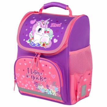 Ранец ПИФАГОР BASIC, 1 отделение, 3 кармана, эргономичная спинка, "Happy unicorn", 35х28х18 см, 271372 - Премиум Сервис