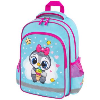 Рюкзак ПИФАГОР SCHOOL, 1 отделение, 3 кармана, "Smart penguin", 38x28х14 см, 271403 - Премиум Сервис