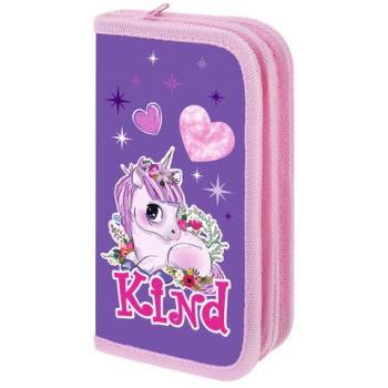 Пенал ПИФАГОР, 2 отделения, ламинированный картон, 19х11 см, "Happy Unicorn", 271533 - Премиум Сервис