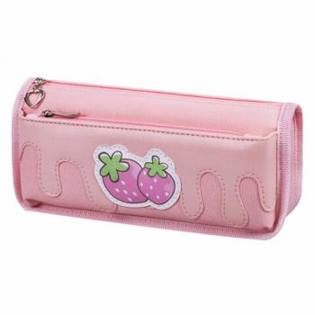 Пенал мягкий ЮНЛАНДИЯ, 2 отделения, полиэстер, "Strawberry shortcake", розовый, 21х9х6 см, 271577 - Премиум Сервис