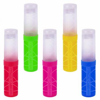 Пенал-тубус ПИФАГОР пластиковый, ассорти, 5 цветов, 19,5х4,5 см, 271582 - Премиум Сервис