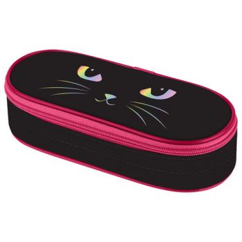 Пенал-футляр BRAUBERG, 1 отделение, органайзер, полиэстер, 22x9x5 см, "Cat eye", 271585 - Премиум Сервис