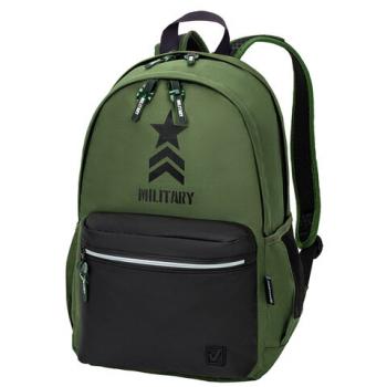 Рюкзак BRAUBERG FASHION CITY универсальный, "Military", хакки, 46х31х15 см, 271670 - Премиум Сервис