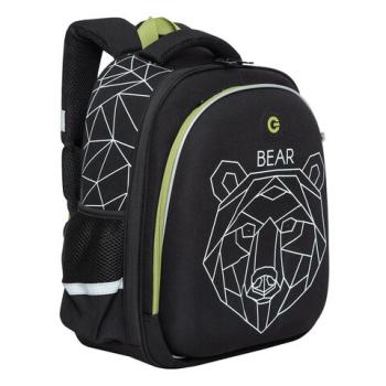 Ранец GRIZZLY анатомическая спинка, c бейджем, для мальчиков, "BEAR", 36х28х20 см, RAz-287-9/1 - Премиум Сервис