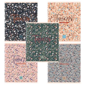 Тетрадь А5 96 л. BRAUBERG скоба, клетка, "Terrazzo", 404437 - Премиум Сервис