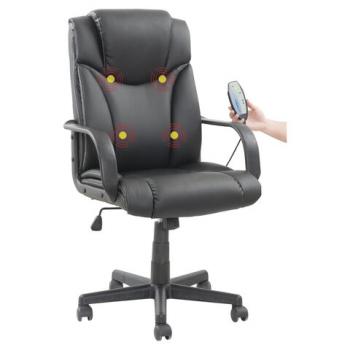 Кресло офисное BRABIX "Relax MS-001", 4 массажных модуля, экокожа, черное, 532519 - Премиум Сервис