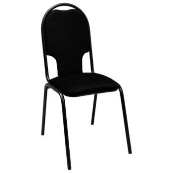Стул для посетителей РС02М, черный каркас, ткань черная - Премиум Сервис
