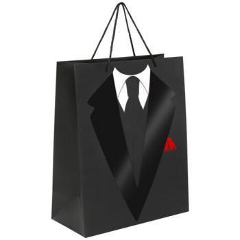 Пакет подарочный 26,5x12,7x33 см ЗОЛОТАЯ СКАЗКА "Especially For Men", выборочный лак, чёрный, 608244 - Премиум Сервис