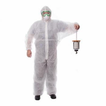 Комбинезон одноразовый с капюшоном более плотный Каспер-классик, плотность 40 г/м2, размер XXL (56-58), белый - Премиум Сервис