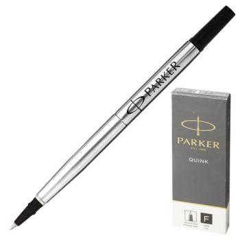 Стержень для ручки-роллера PARKER "Quink RB", металлический 116 мм, линия письма 0,5 мм, черный, 1950277 - Премиум Сервис