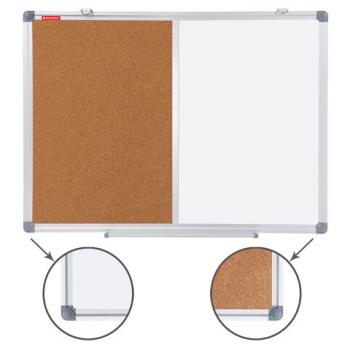 Доска комбинированная: магнитно-маркерная, пробковая для объявлений 45х60 см, BRAUBERG Extra, 238182 - Премиум Сервис