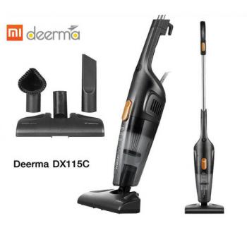 Пылесос вертикальный DEERMA DX115C, 2 в 1, потребляемая мощность 600 Вт, контейнер 1,2 л, черный - Премиум Сервис