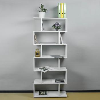 Стеллаж BRABIX "Scandi SH-008", 730х250х1760мм, 6 секций, ЛДСП, белый, 641897, ЦБ013658-1 - Премиум Сервис