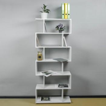 Стеллаж BRABIX "Scandi SH-008", 730х250х1760мм, 6 секций, ЛДСП, белый, 641897, ЦБ013658-1 - Премиум Сервис