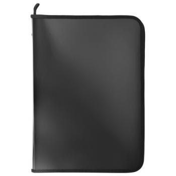 Папка для документов и тетрадей на молнии пластиковая BRAUBERG А4, 320*230мм, черная, - Премиум Сервис