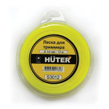 Леска для триммера HUTER S3012, ЗВЕЗДА, 3 мм, 12 м, 71/2/2 - Премиум Сервис