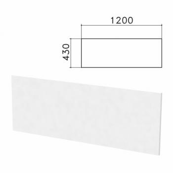 Экран-перегородка "Бюджет" (ш1200*г16*в430 мм), БЕЗ ФУРНИТУРЫ, белый 290, 402666, ш/к, 402666-290 - Премиум Сервис