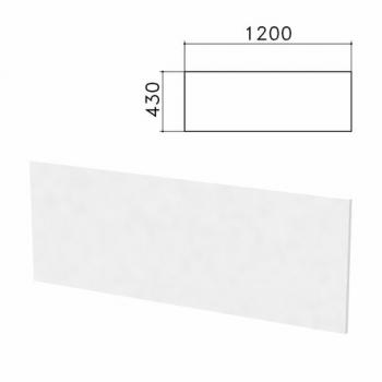Экран-перегородка "Бюджет", 1200х16х430 мм, белый (КОМПЛЕКТ С ФУРНИТУРОЙ) - Премиум Сервис