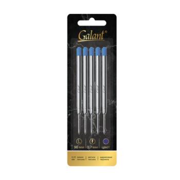 Стержень шариковый тип PARKER, СИНИЕ, КОМПЛЕКТ 5 ШТ, пишущий узел 0,7 мм, блистер, GALANT, 170388 - Премиум Сервис