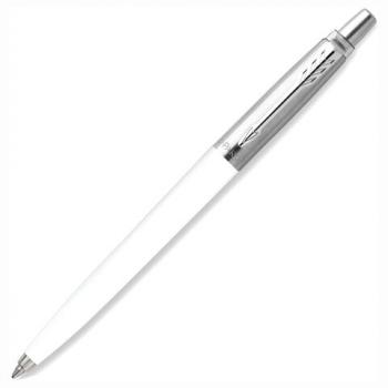 Ручка шариковая PARKER "Jotter Orig White", корпус белый, детали нержавеющая сталь, синяя, RG0032930 - Премиум Сервис