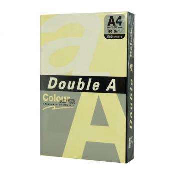 Бумага цветная DOUBLE A, А4, 80г/м2, 500 л, пастель, светло-желтая, ш/к 23472 - Премиум Сервис