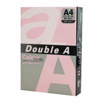 Бумага цветная DOUBLE A, А4, 80г/м2, 500 л, пастель, розовая, ш/к 29054 - Премиум Сервис