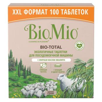 Таблетки для посудомоечной машины 100шт BIOMIO "Эвкалипт", ш/к 15945, 510.73090.0101 - Премиум Сервис