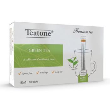 Чай в стиках TEATONE, зеленый, 100 стиков по 1,8г, ш/к 80456, 1241 - Премиум Сервис
