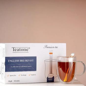 Чай TEATONE "English breakfast" черный, 100 стиков по 1,8 г, 1255 - Премиум Сервис