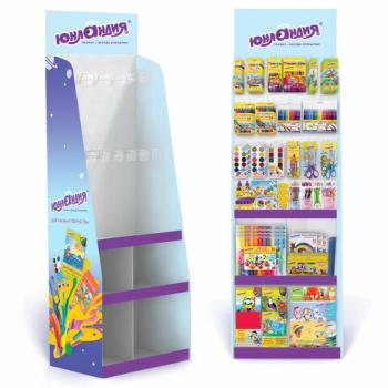 Стойка напольная ЮНЛАНДИЯ, 180х60х40 см, 3 полки, 16 крючков - Премиум Сервис