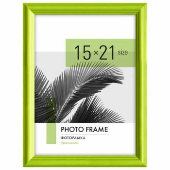 Рамка 15*21см небьющаяся, багет 17,5 мм? пластик, BRAUBERG "Colorful", салатовая, 391243 - Премиум Сервис