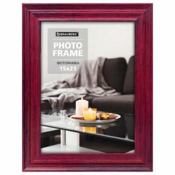 Рамка 15*21см небьющаяся, багет 30 мм, МДФ, BRAUBERG "Herzog", цвет вишня, 391254 - Премиум Сервис