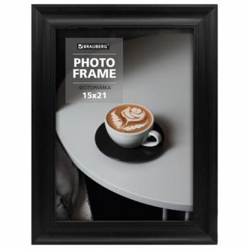 Рамка 15*21см небьющаяся, багет 27 мм, пластик, BRAUBERG "Viscount", черная, 391256 - Премиум Сервис