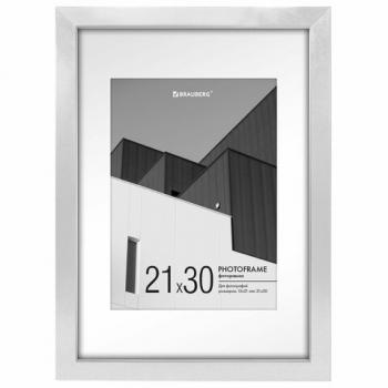 Рамка 21*30см с паспарту 15х21см небьющаяся, багет 20мм пластик, BRAUBERG "New Age", белая, 391276 - Премиум Сервис