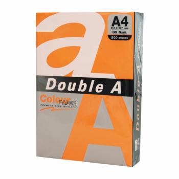 Бумага цветная DOUBLE A, А4, 80г/м2, 500 л, интенсив, оранжевая, ш/к 31934 - Премиум Сервис