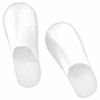 Тапочки одноразовые Антикризисные закрытые КОМПЛЕКТ 25 пар спанбонд, р. 37-42см, белые - Премиум Сервис
