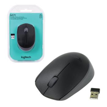 Мышь беспроводная LOGITECH M171, 2 кнопки + 1 колесо-кнопка, оптическая, черная, 910-004424 - Премиум Сервис