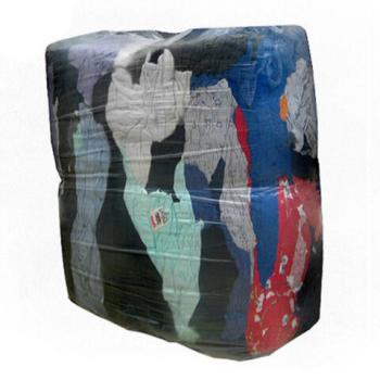 Ветошь трикотаж ЭКОНОМ, лоскуты 40*60см (±10см), плотность 180-250 г/м2, 60% хлопок, 40% синтетика, 10 кг, 608956 - Премиум Сервис