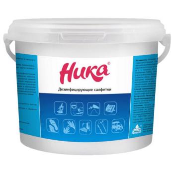 Дезинфицирующие салфетки влажные 300шт НИКА, для обработки рук и поверхностей, ведро, - Премиум Сервис